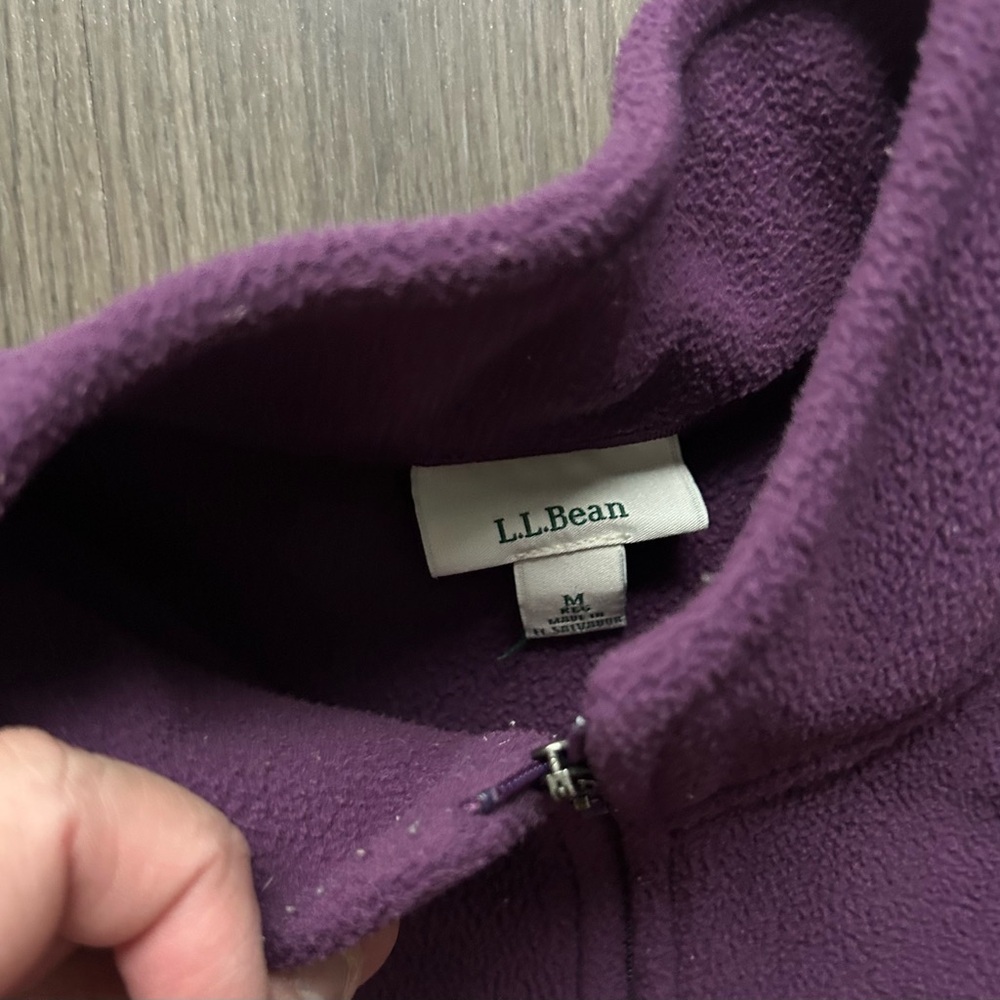 Womens L.L. Bean Purple  Fleece Vest - Picture 3 of 3